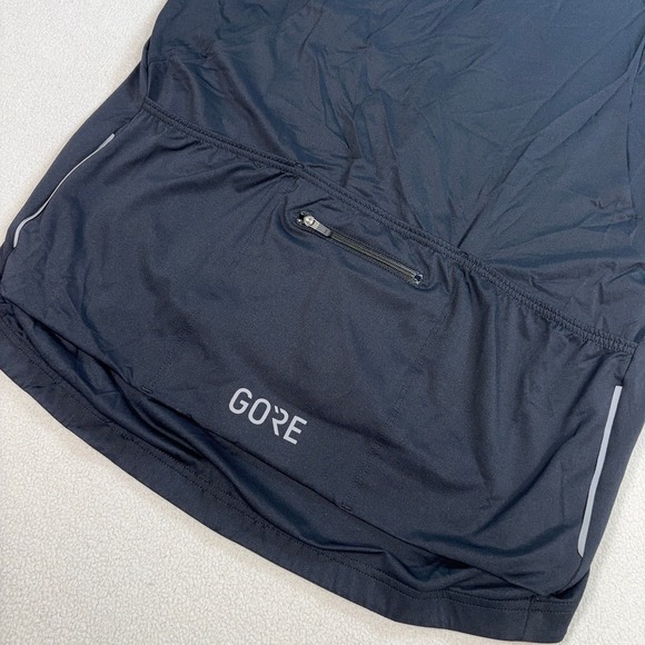 GORE Cycling Jersey Men's L Black Stripe Colorblock Stretch Back Pocket Full Zip - Picture 8 of 16